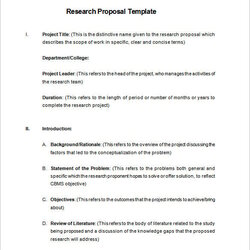 Research Proposal Templates Free Samples Examples Format Download Template Plan Sample Outline Example