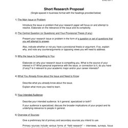 Magnificent Short Proposal Template Research Print Big