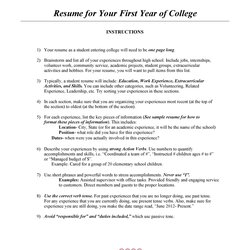 Admirable College Student Resume Templates Format Template School High Word Year Doc Editable Resumes First