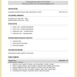 Worthy College Student Resume Template Microsoft Word Professional Senior Examples