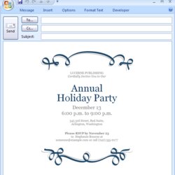 Microsoft Office Invitation Templates Free Download Template Business Email Wedding Party Outlook Invite
