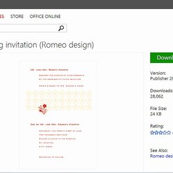 Splendid Microsoft Office Wedding Invitation Template Awesome Make Publisher