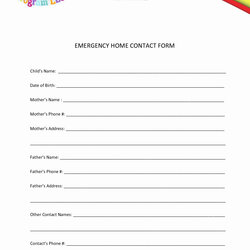 Best Images Of Printable Personal Contact Template