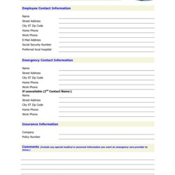 Superb Emergency Contact Form Download Free Documents For Word And Excel