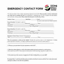 Capital Emergency Medical Form Template Luxury