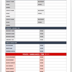 Fantastic Free Printable Emergency Contact List For Home