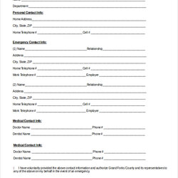 Admirable Free Sample Emergency Contact Forms In Ms Word Form Employee Information Contacts Templates