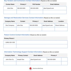 Sample Emergency Contact Form In Word And Formats Page Of