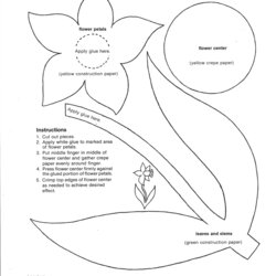 Supreme Free Printable Paper Craft Patterns Templates Daffodil Cutting