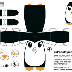 Fine Printable Crafts Simply Download The Or Graphic Image Of Paper Cut Fold Penguin Templates Craft Template