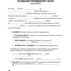 Sample Promissory Note Real Estate Fill Out And Sign Printable Free Secured Template Word