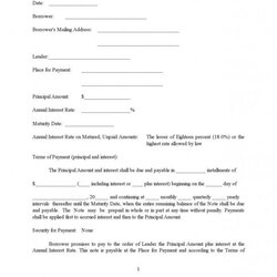 Superior Printable Promissory Note Assorted Legal Forms Sample