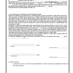 Brilliant Free Promissory Note Form Printable Real Estate Forms Template Sample Credit Contract Word Blank