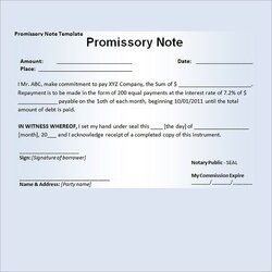 Legit Printable Sample Promissory Note Form Template Agreement Rental Notes House Estate Real