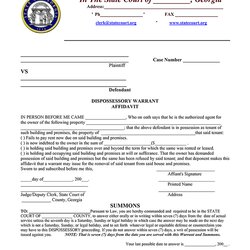 Terrific Eviction Notice Template Images Georgia Warrant Affidavit Form Sample County Court Notices Documents
