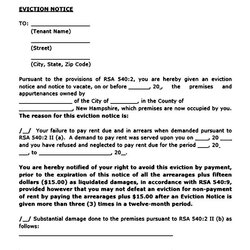 Very Good Printable Eviction Notice Template Sample Form Templates