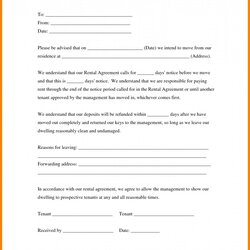 Blank Eviction Notice Printable Free Forms Form Day To Vacate Sample
