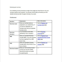 Exceptional Sample Marketing Plan Template Word Simple