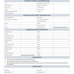 Admirable Free Credit Application Form Templates Samples Applications Lending