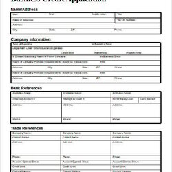 Very Good Free Business Credit Application Form Basic Template Company Vendor