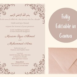 Champion Muslim Wedding Cards Printable