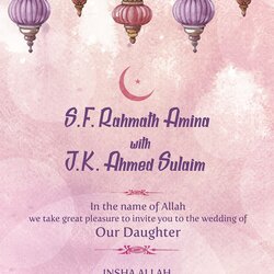 Out Of This World Muslim Wedding Invitations Templates Wordings Engagement