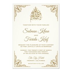 Marvelous Muslim Invitation Wedding Free Islamic Mandala For Format Marriage Invites