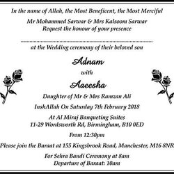 Swell Islamic Wedding Invitation Card Designs For Muslims Muslim Pakistani Creating Wording Ceremony