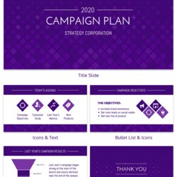 Magnificent Business Campaign Plan Template Marketing Presentation Planning Templates Strategy Awareness