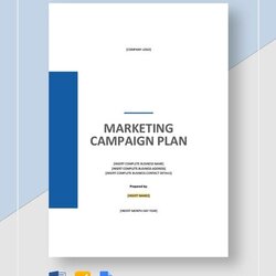 Great Marketing Campaign Plan Template Free Sample Example Format Templates Word Docs Excel Details Simple