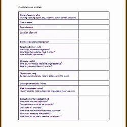 Sterling Event Planning Checklist Template Excel Ideas Plan Of