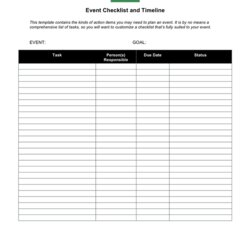 Spiffing Event Planning Checklist Download Free Documents For Word And Excel Sample