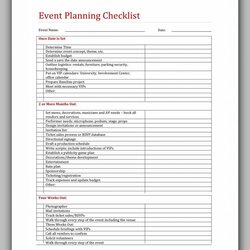 Very Good Free Event Planning Checklist Template Hennessy Events Excel
