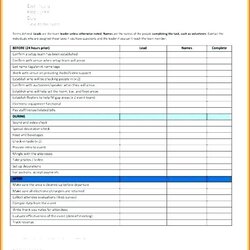 Eminent Event Planning Checklist Template Excel Check In Software For Venue Midnight