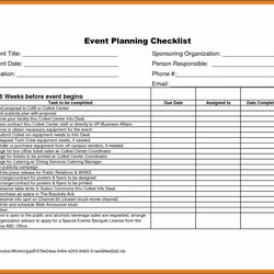 Superior Event Planning Checklist Template Excel Spreadsheet Plan Business Sample Conference Management