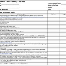 Event Checklist Template Free Word Excel Documents Download Planning Corporate Templates Format Plan Planner
