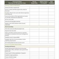 Great Event Checklist Templates Word Google Docs Planning Template Excel Plan Doc Party Sample Planner