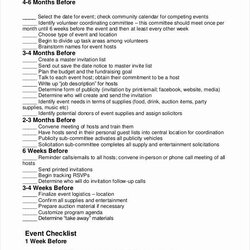 Superlative Plan Template Free Elegant Event Planning Checklist