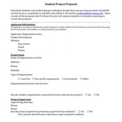 Legit Basic Project Proposal Template Printable Student Examples Word