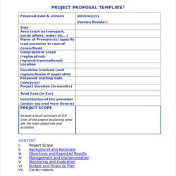Outstanding Proposal Template Free Word Document Downloads Project