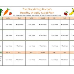 Out Of This World Weekly Meal Planning Templates Template Plan Kb