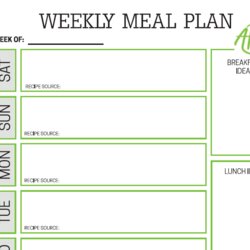 Weekly Meal Planning Template Healthy Slice Of Life Plan Image