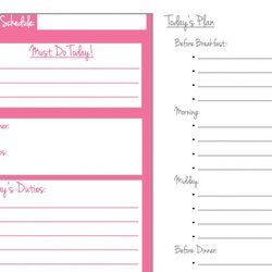 Preeminent Daily Meal Plan Template Business Schedule