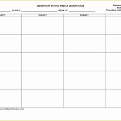 Fine Lesson Plan Template Free Of Blank Format Word For