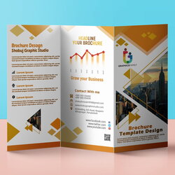 High Quality Modern Fold Brochure Design Free Template