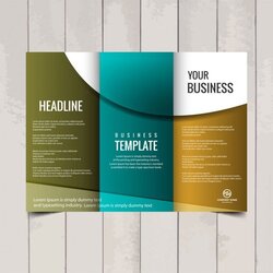 Outstanding Fold Brochure Template Free Vector