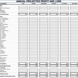 Statement Profit And Loss Template Business Pl