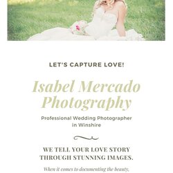 Terrific Free Printable Photography Flyer Templates White Green Gold Bridal Marriage Wedding Event Studio