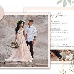 Perfect Wedding Photo Session Advertising Card Template