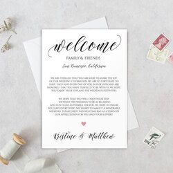 Splendid Wedding Welcome Letter Template Visit Weddings